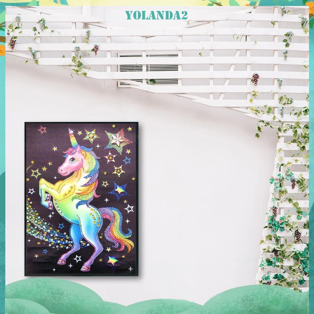 Bộ Tranh Đính Đá 5d Tự Làm Hình Chú Ngựa Độc Đáo