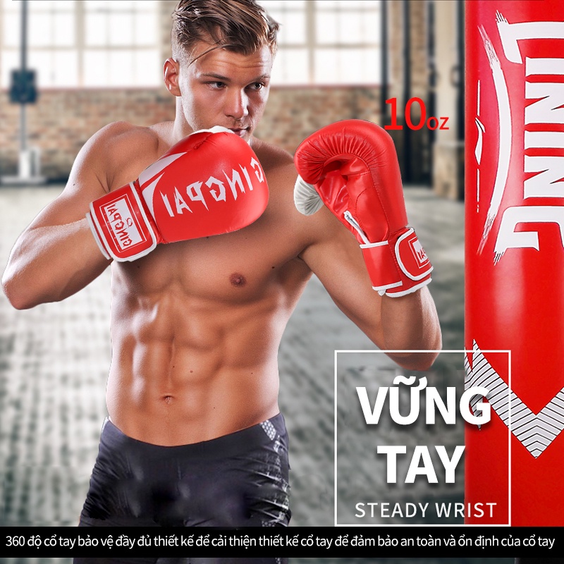 Găng tay tập đấm bốc boxing Chất Lượng Cao  Chất Lượng  Cặp găng Người lớn10oz /tay đấm 6oz bốc luyện tập môn boxing dàn