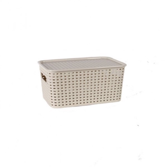 Combo 12 giỏ Đan có nắp size trung