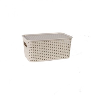Combo 12 giỏ Đan có nắp size trung