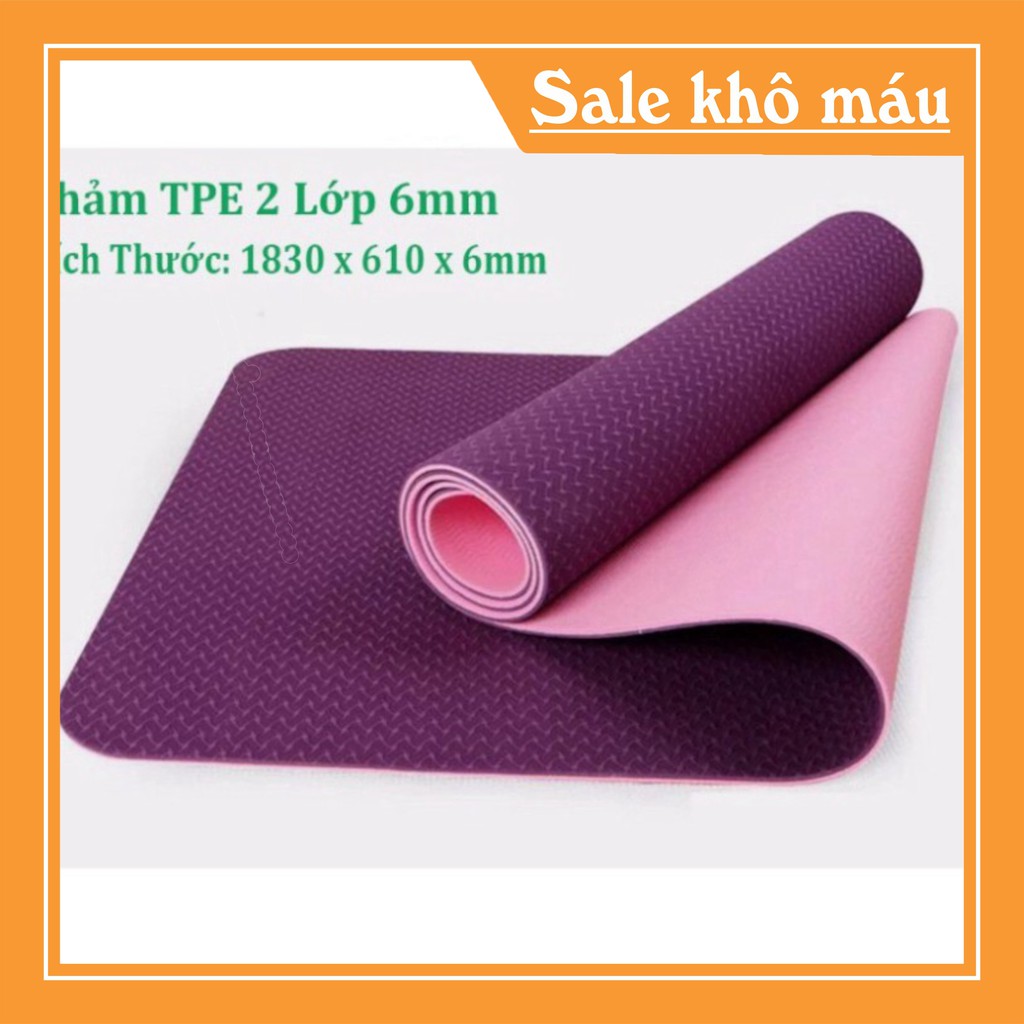 THẢM TẬP YOGA CAO CẤP 2 LỚP 6MM ( KHÔNG KÈM TÚI)