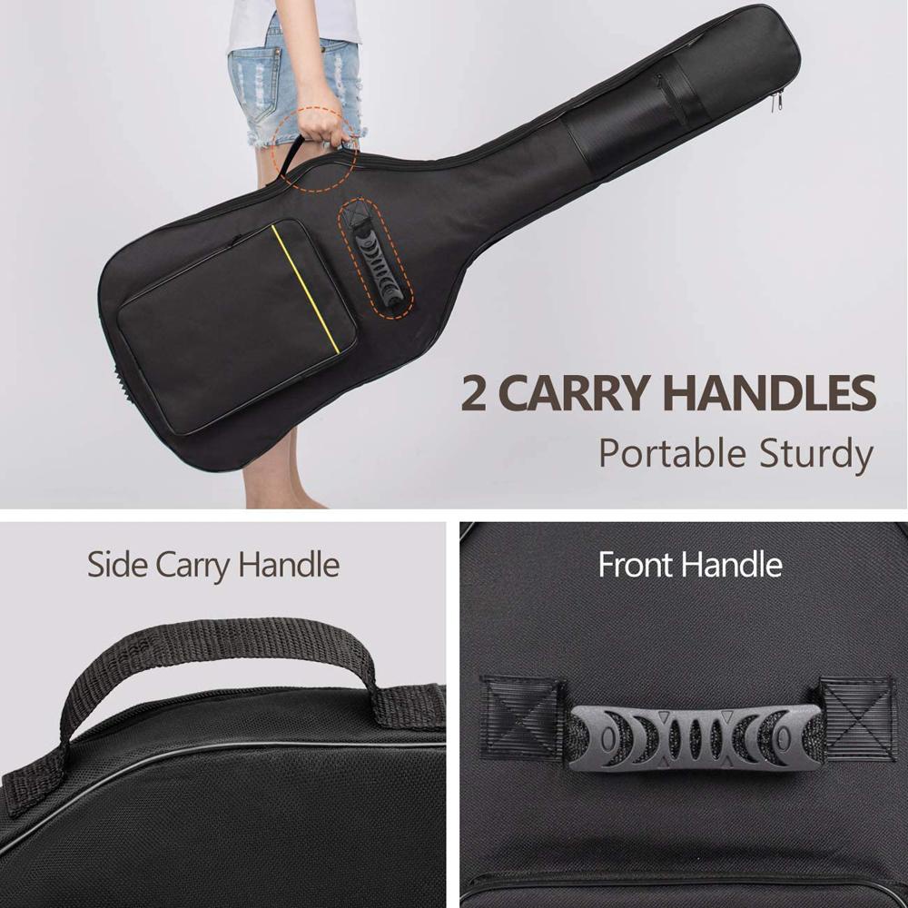 LILYES Túi Đựng Đàn Guitar Chất Lượng Cao Màu Đen Chống Thấm Nước Kèm Tay Cầm Và Túi Đựng
