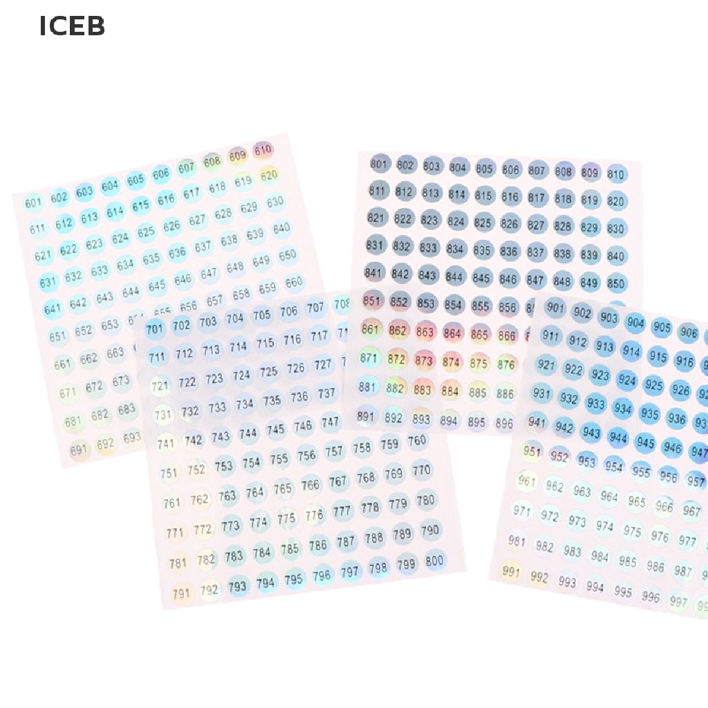 Ic Nhãn Dán Số Điện Tử Tự Dính Chống Thấm Nước 1-1000 Tròn my