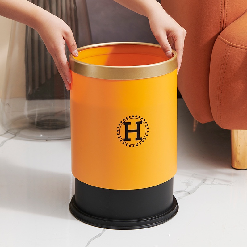 Thùng Đựng Rác Ẩn Bằng Nhựa Hình Tròn Tiện Dụng Cho Phòng Khách / Phòng Ngủ