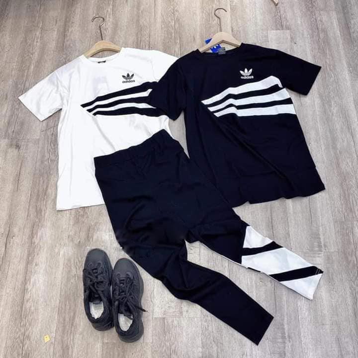 Bộ thể thao Phối 3 Sọc siêu HOT, đồ bộ quần dài Chất Thun Cotton 100%. | BigBuy360 - bigbuy360.vn