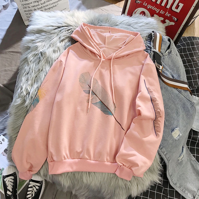 Áo Hoodie Mỏng Dáng Rộng Tay Dài Phong Cách Hàn Quốc Thời Trang Xuân Thu