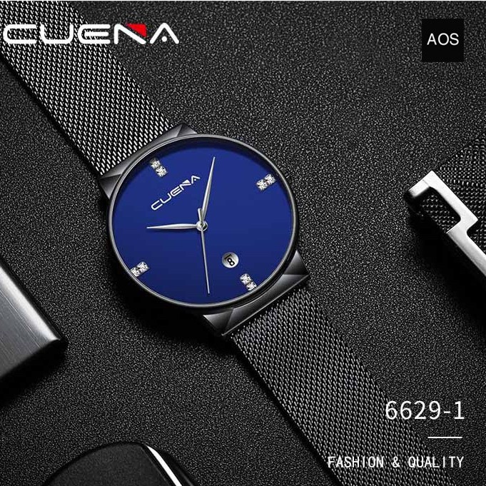 [Mã FAMAYFA2 giảm 10K đơn 50K] Đồng hồ nam CUENA dây thép nhuyễn tuyệt đẹp | BigBuy360 - bigbuy360.vn