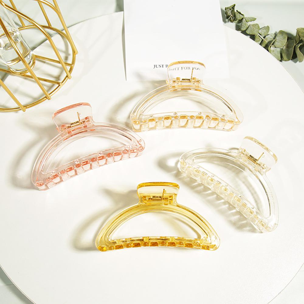 Kẹp Tóc Càng Cua Bằng Acrylic Trong Suốt Lấp Lánh Thời Trang Cho Nữ