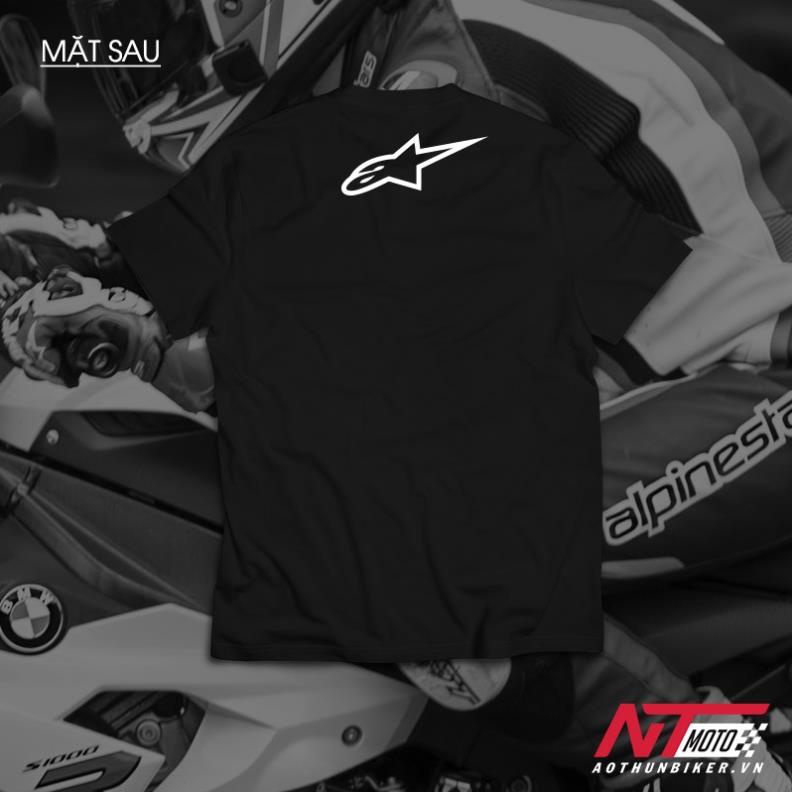 Áo Thun Biker - Alpinestar 01 Unisex Nam Nữ tay ngắn có Big Size Cho