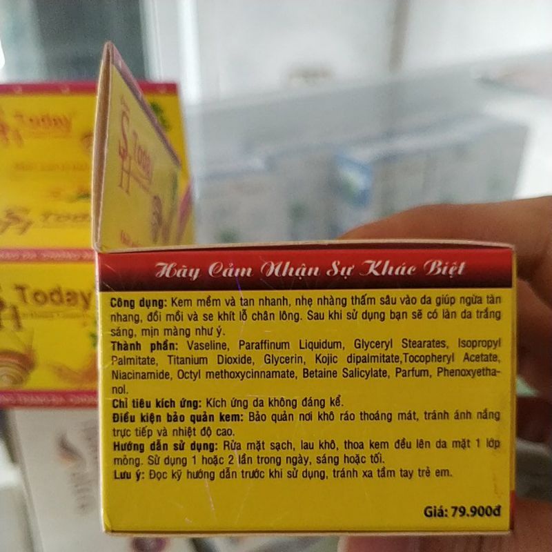 Combo 3hộp Kem SH Today dưỡng trắng hồng da, tàn nhang, đồi mồi, chống nắng