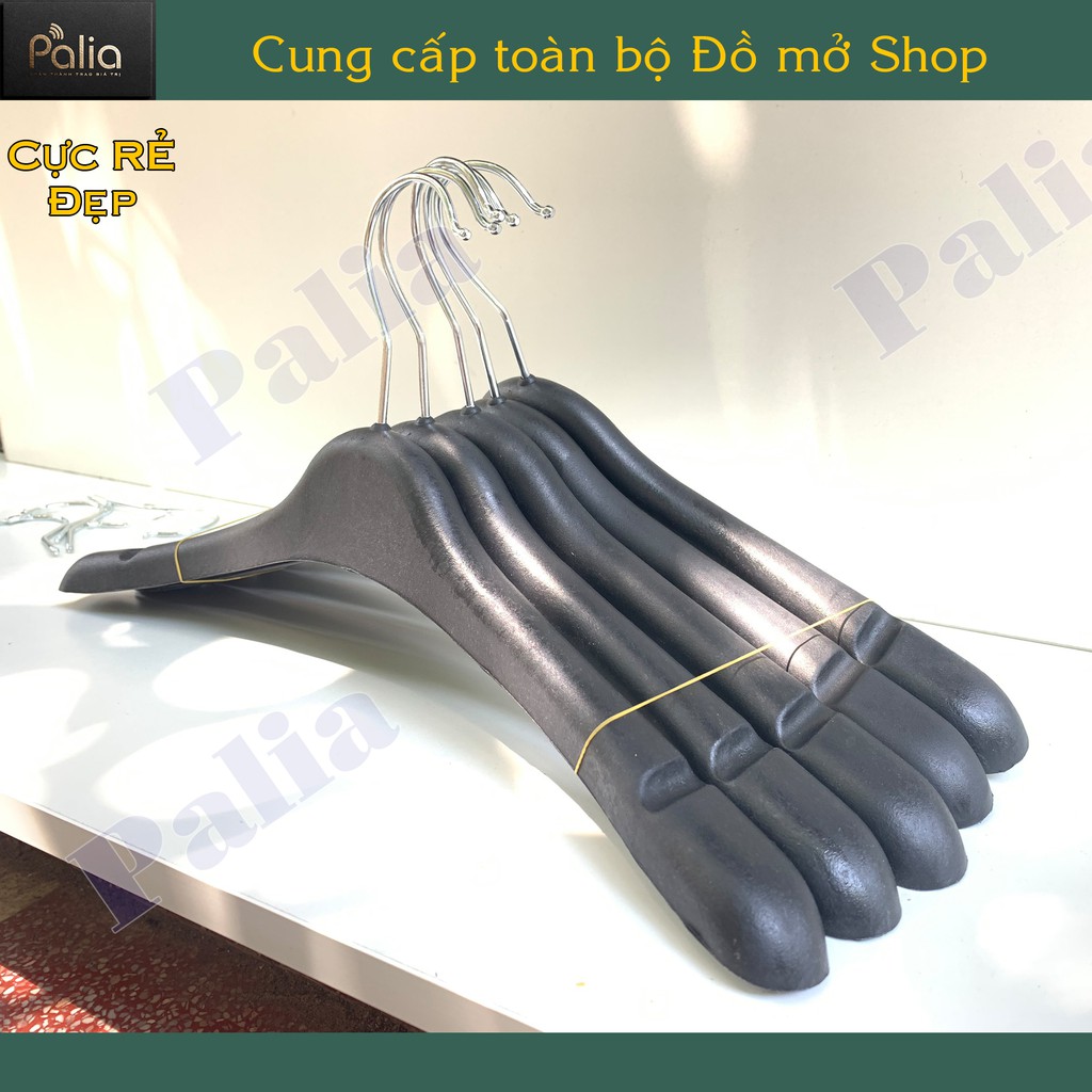 Combo 50 Móc áo nhựa nữ vai to màu đen, treo quần áo, váy, đầm cho các shop thời trang và gia đình