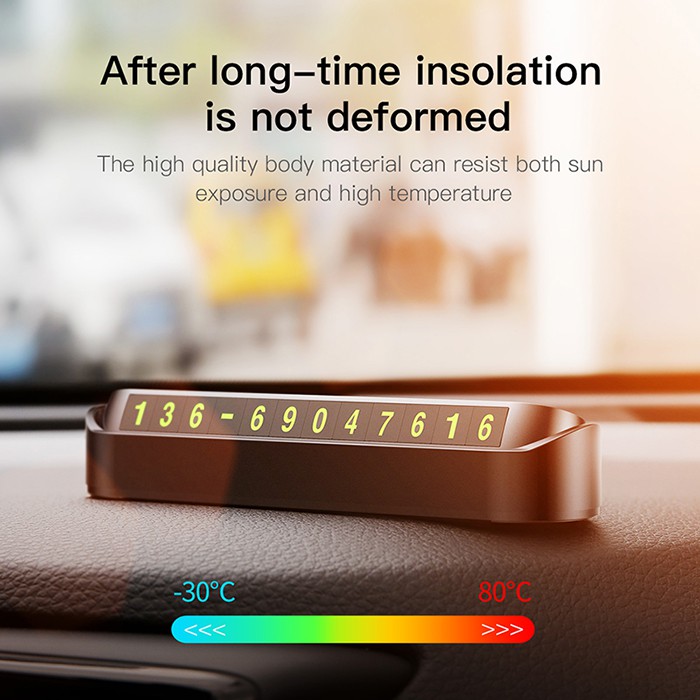 Bảng số điện thoại Baseus Tock Temporary dùng trên xe hơi (Nam châm, nhựa cao cấp ABS) - Phâ Phối chính hãng | BigBuy360 - bigbuy360.vn