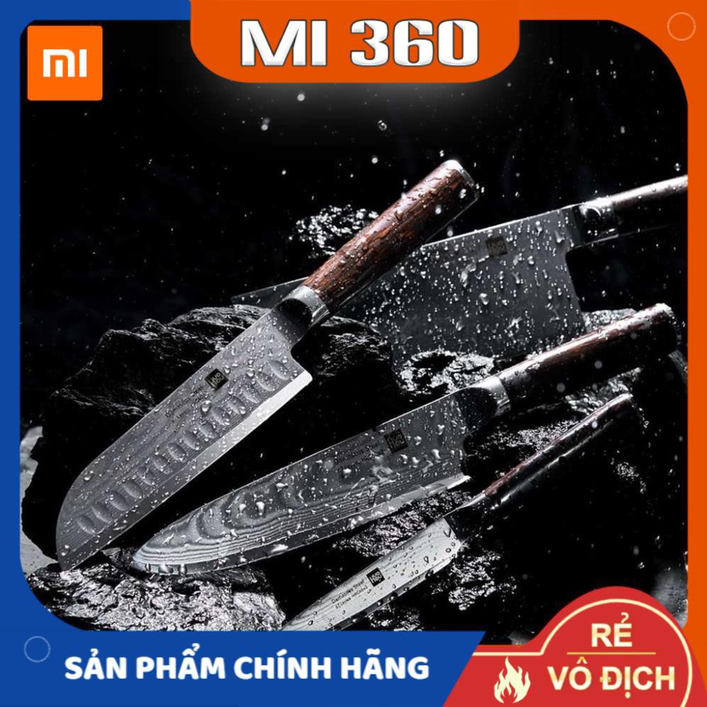 ⚡Hàng Cao Cấp⚡ Bộ Dao Làm Bếp 6 Món Xiaomi HUOHOU Bằng Thép Không Gỉ✅ Gồm 4 dao, 1 kéo, 1 giá đỡ dao