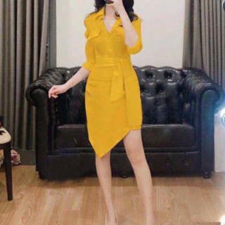Đầm voan lụa tà xéo 065#