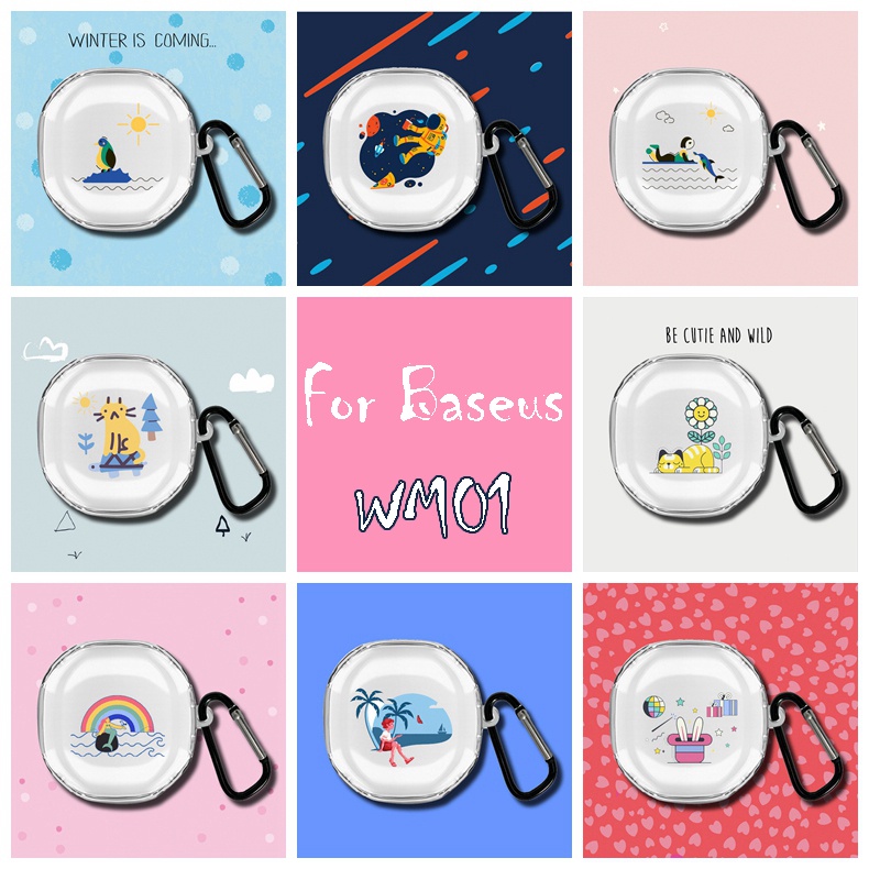 Vỏ bảo vệ tai nghe TPU mềm trong suốt cho Baseus Encok WM01 TWS WM01 case baseus wm01