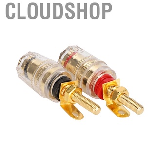 Cloudshop 4mm Banana Plug Audio Speaker Wire Cable Adapter  Connector Socket Gold