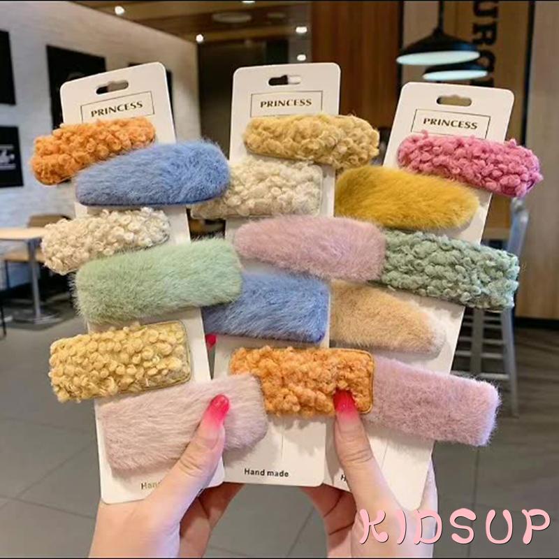 Kẹp tóc hình tam giác/giọt nước màu sắc thời trang cho nữ