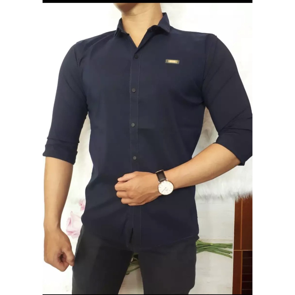 áo sơ mi nam Fom body cực chuẩn vãi co giãn size M đến XXL hình thật