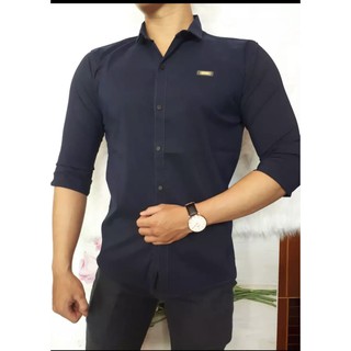 Áo sơ mi nam trơn co giãn fom body dáng hàn quốc size m đến xxl