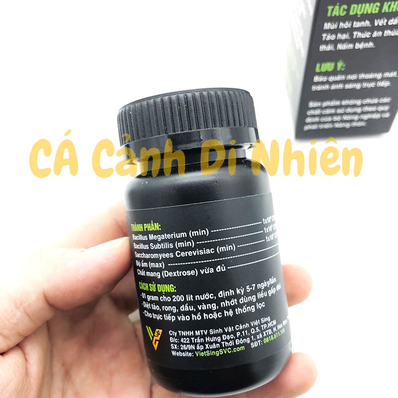 Men vi sinh VSBio 80 Gram - Vi Sinh dạng bột làm trong  nước cho hồ cá