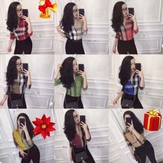 Áo sơ mi kẻ nữ Bbr <60kg