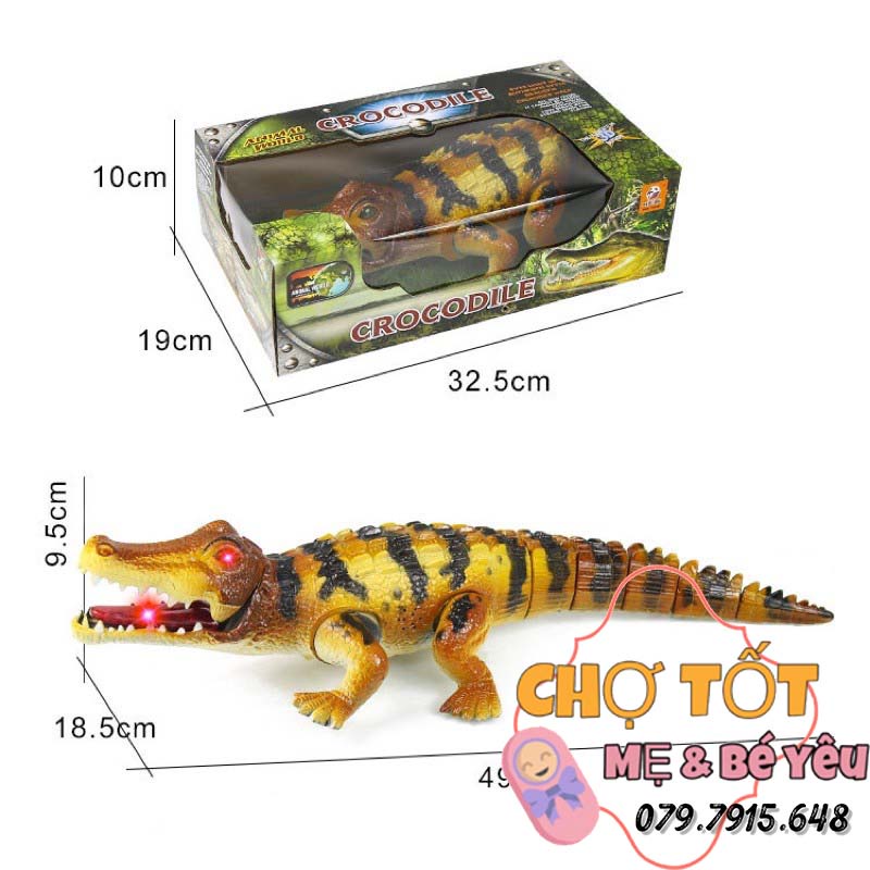 Đồ Chơi Cá Sấu Chạy Pin Có Nhạc Biết Đi Loại To Ấm Thanh Sống Độnh