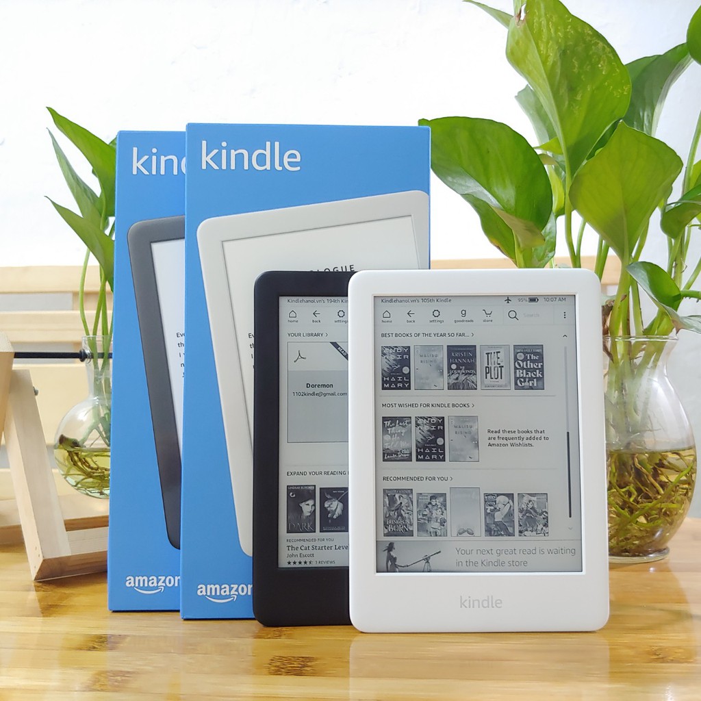 Máy đọc sách Kindle Basic 2019 10th - All new kindle 2019 có đèn nền, màn hình 6’’, nghe Audible, 4/8GB