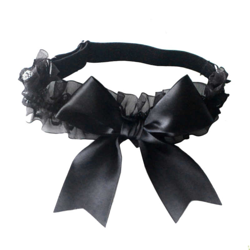 Đai đeo đùi lolita dây thun đàn hồi phối ren bèo thắt nơ satin ngọt ngào phong cách Nhật Bản cho cô dâu/đám cưới/dự tiệc