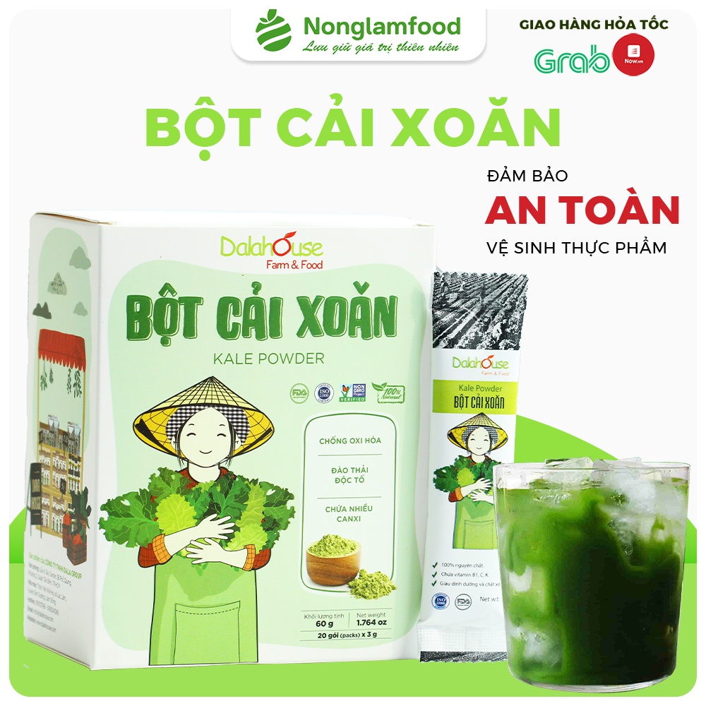 Dtox rau củ bột cải xoăn nguyên chất rau củ quả giàu dinh dưỡng tốt cho sức khỏe đồ ăn heathy