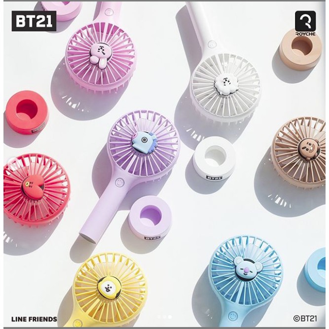 (Có sẵn) Quạt mini Handy Fan BT21 Ver 2 tặng kèm túi giấy BT21 hàng chính hãng