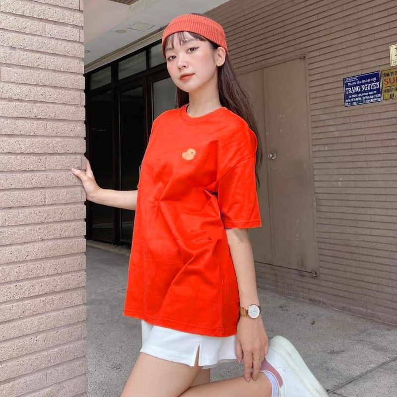 Áo thun nữ tay ngắn đẹp kiểu dáng Hàn Quốc hình vịt cute giá rẽ