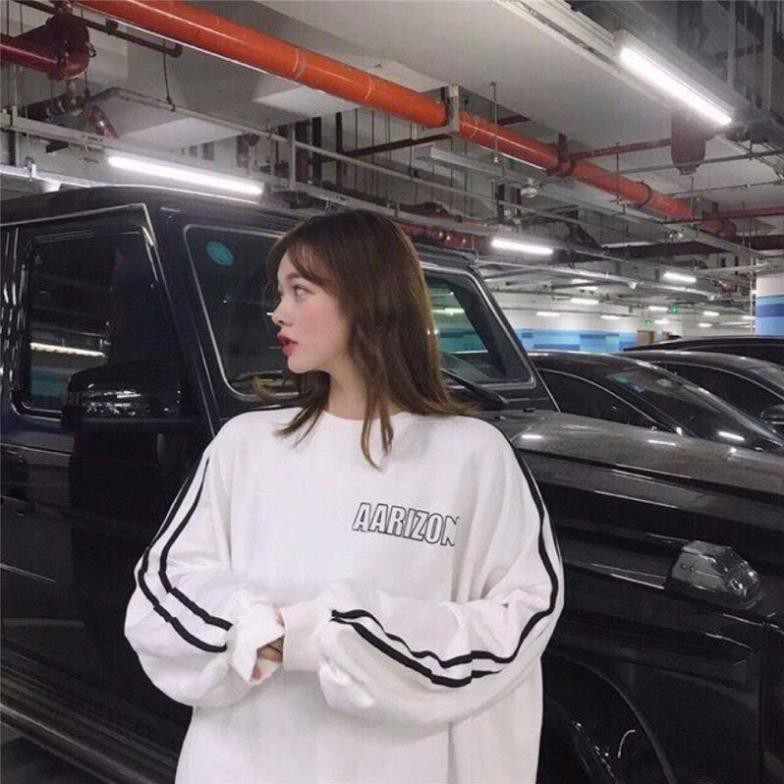 Áo phông, áo thun nam nữ form rộng tay DÀI U nisex AA RI ZON Từ 50-70kg