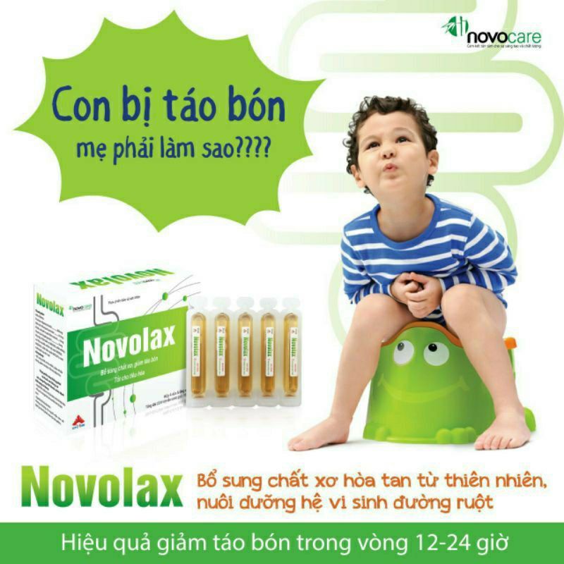 Novolax bổ sung chất xơ hòa tan, giảm táo bón