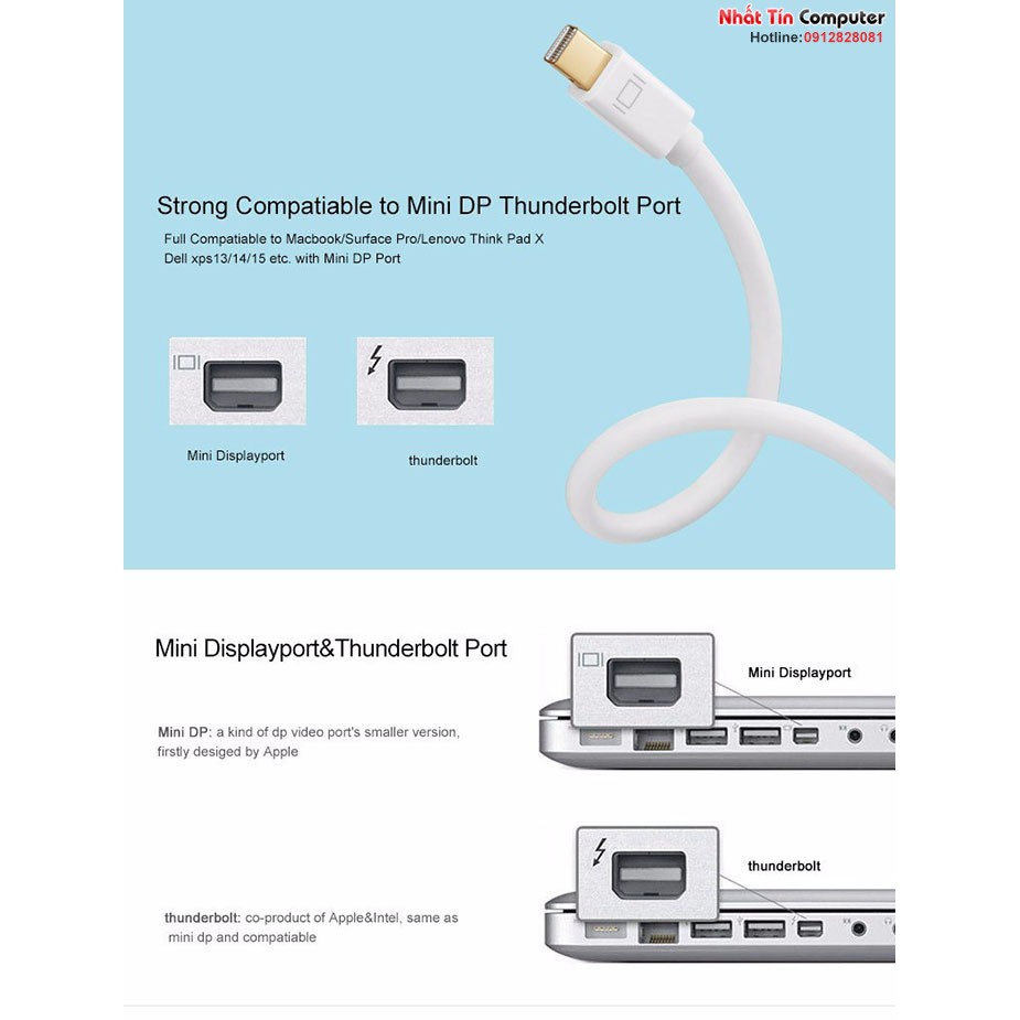 Cáp chuyển đổi Mini Displayport (Thunderbolt) sang HDMI âm Ugreen 10460/10461