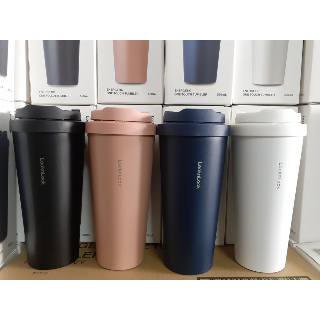 Bình Giữ Nhiệt Lock&Lock Khắc Tên 550ml Energetic One Touch Tumbler LHC3249