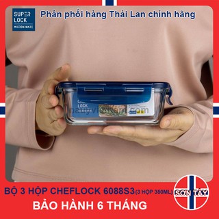 BỘ 3 HỘP THUỶ TINH CHEFLOCK 6088S3