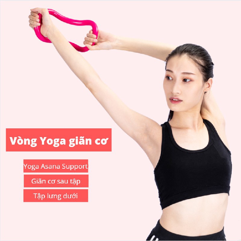 Combo Bóng Tập 75cm Yoga + Vòng Yoga 33cm +Vòng Myring Tập Yoga, YG QG, Hàng Cao Cấp Hỗ Trợ Các Bài Tập Cơ Bản