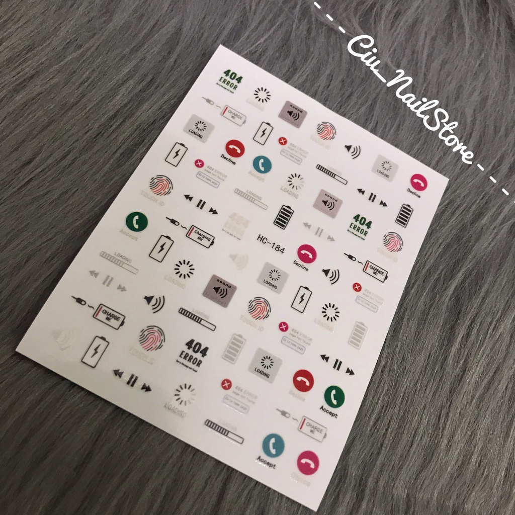 sticker dán móng cuộc gọi loa điện thoại | BigBuy360 - bigbuy360.vn