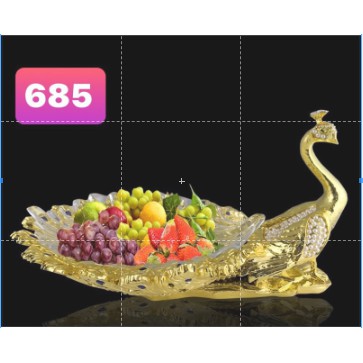 khay chim công decor siêu đẹp