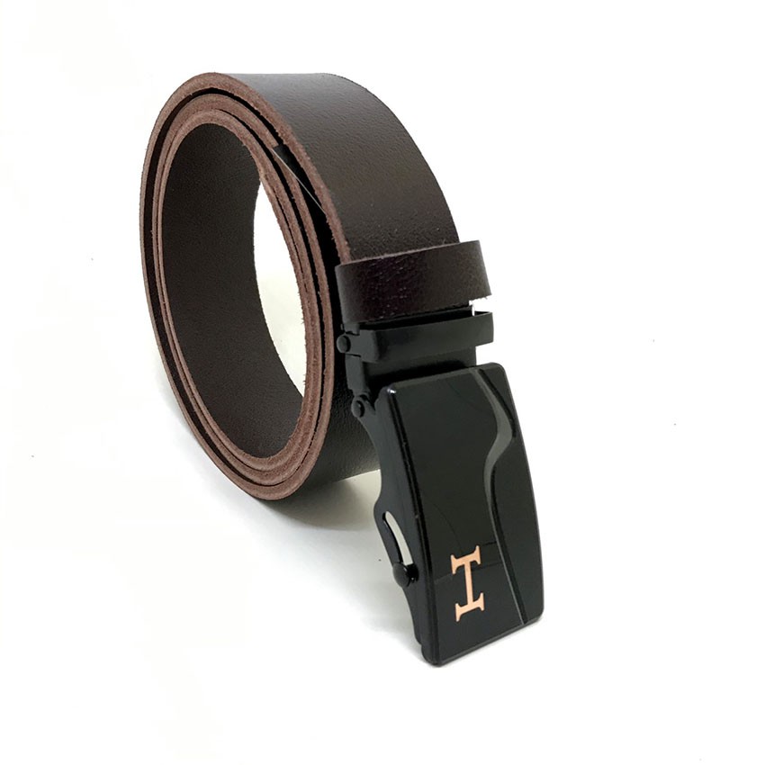 Thắt lưng nam da bò không đầu cho khóa lăn 3.5cm nâu bopnitda