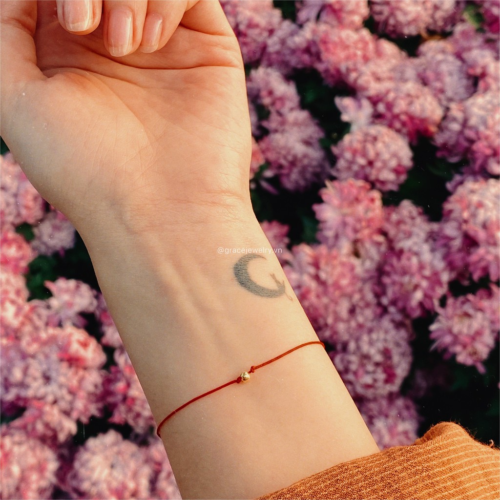 Lắc tay May Mắn Chỉ đỏ Bi Bạc 925 bọc vàng 18k Grace Jewelry - The Hope