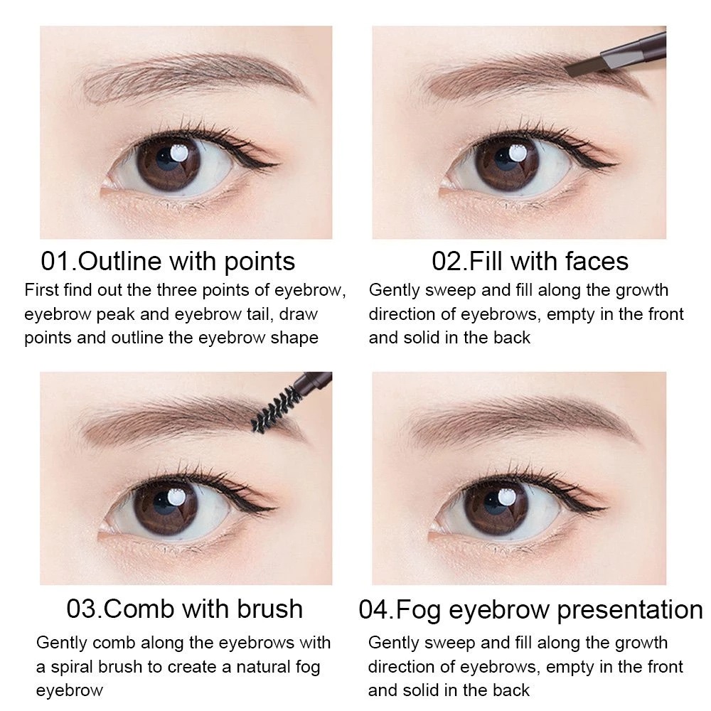 [Hàng mới về] Bút kẻ lông mày hai đầu siêu mịn chống thấm nước và mồ hôi lâu trôi không lem tùy chọn màu sắc