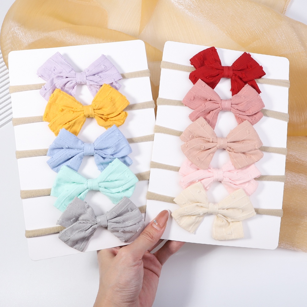 KIDSBOWS Set 5 Băng Đô Nơ Xinh Xắn Dành Cho Bé Gái