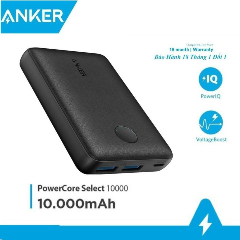 [Bảohành18tháng] Pin sạc dự phòng ANKER PowerCore Select 10000 mAh - Chính hãng