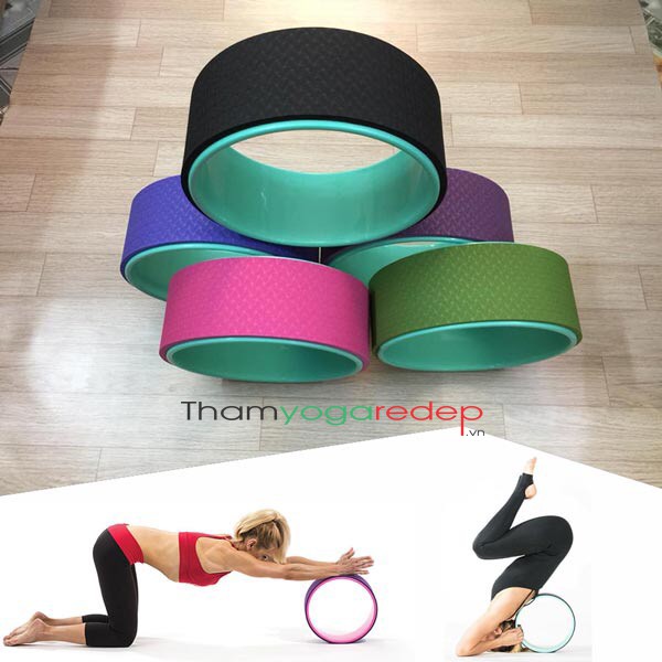 VÒNG TẬP YOGA 33cm Khung Nhựa ABS Bọc TPE Cao Cấp Chính Hãng Yoga Wheel.