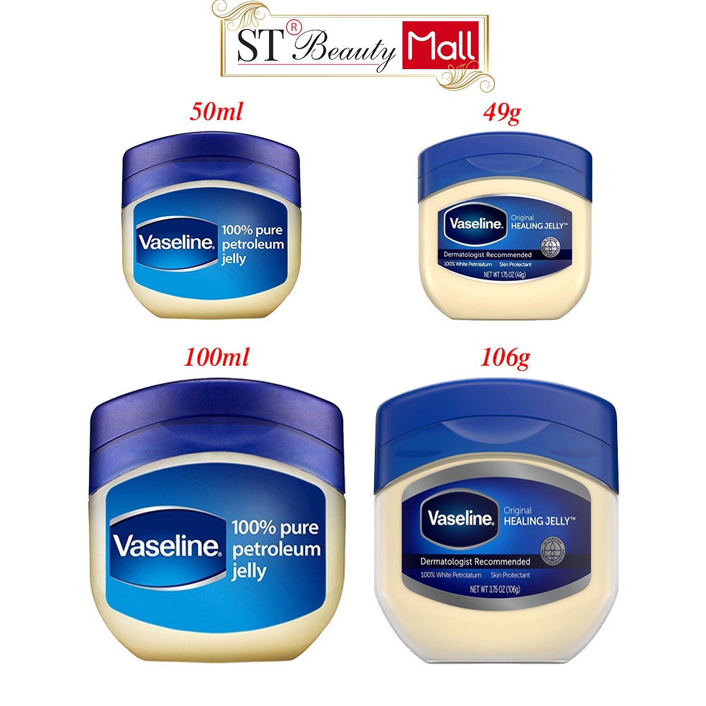 Sáp dưỡng Vaseline Pure Petroleum Jelly Original - Dermatologist đa năng dưỡng ẩm bảo vệ và an toàn cho da 50ml Mỹ