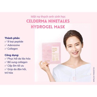 Mặt nạ thạch sinh học Celderma Ninetalks Hydrogel Mask.
