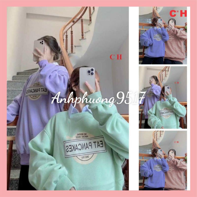Áo Nỉ Basic EAT [FREESHIP]  Sweater dài tay nỉ cotton form rộng; thời trang trend nam nữ unisex cá tính Ulzzang