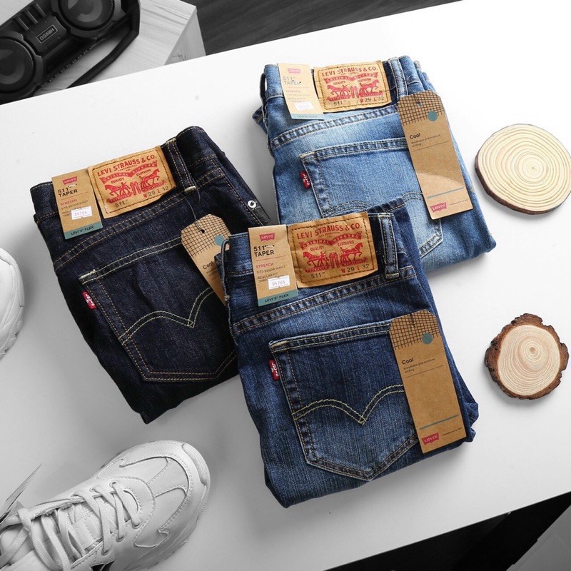 Quần Short Jean Nam levi.s 2 màu thời trang cambodia- jean co giản Hải An Jeans