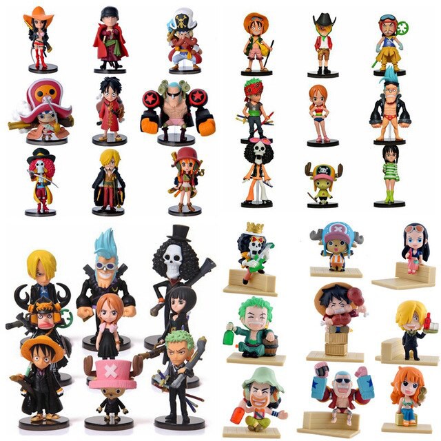 Combo Bộ 9 Mô Hình One Piece - Team Luffy